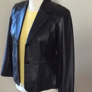Valerie Stevens Black leather women’s jacket, med